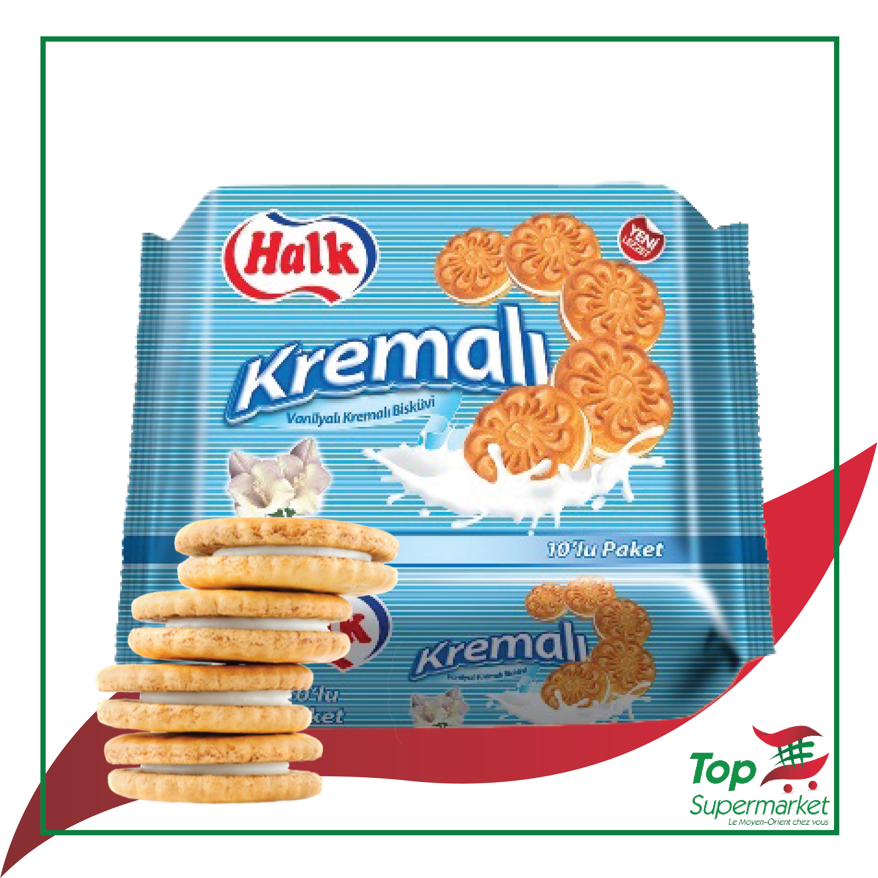 Halk biscuits vanille 500gr